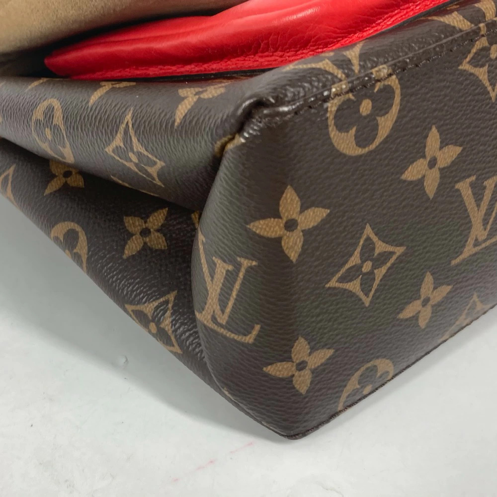 Louis Vuitton Crossbody Canvas Leather Bag Monogram Red Red Coquelicot Marignan - Picture 7 of 15